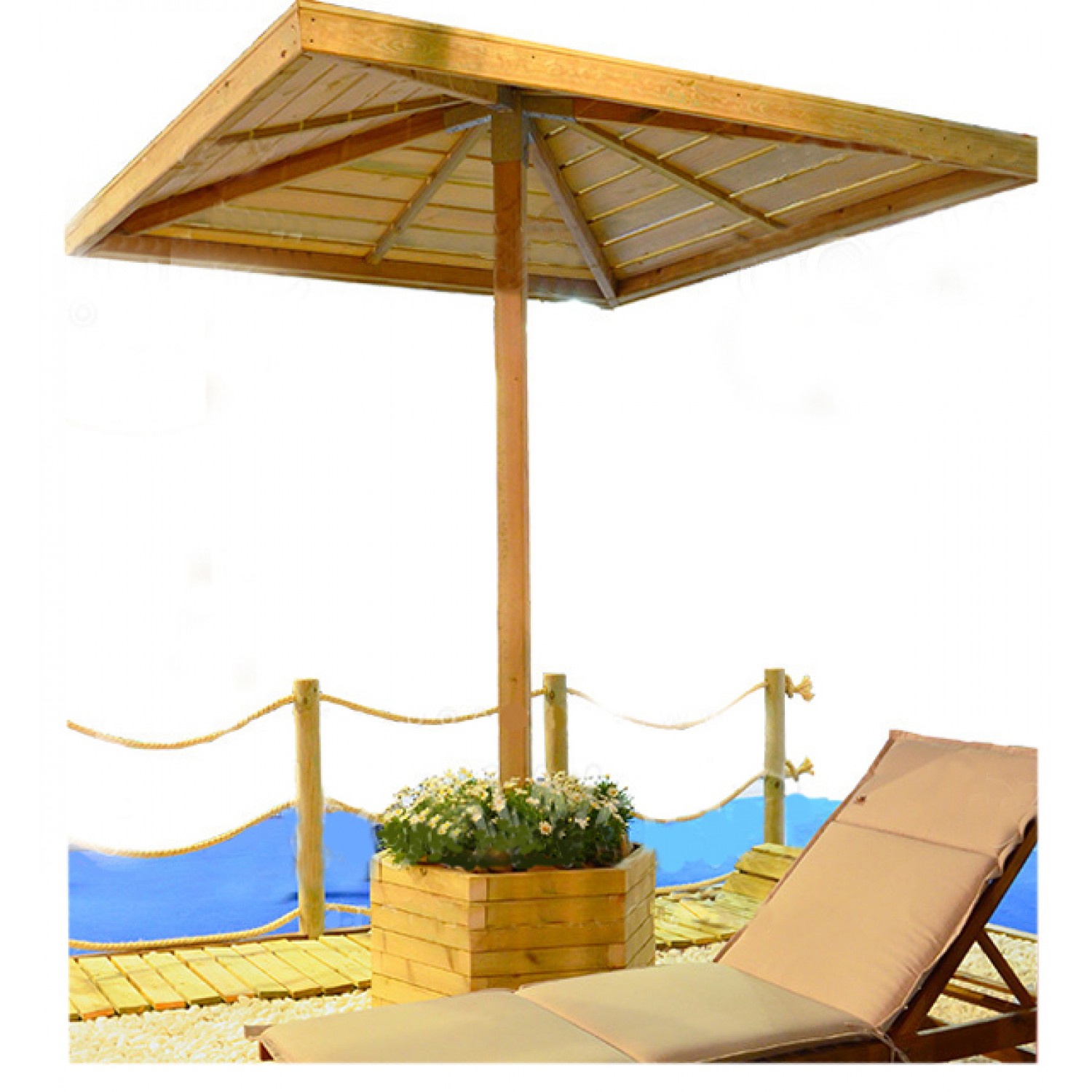 Ξύλινη Ομπρέλα Παραλίας 240(Υ) 210 x 210cm Ξύλινη Ομπρέλα Παραλίας 240(Υ) 210 x 210cm | kipogeorgiki.live