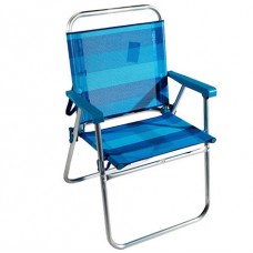 Beach Chair  Aluminum Low Back Color Light Blue 60x56x(H)79cm
