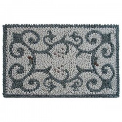 Pebble Mosaics in Net L2 Geometric-Pattern 1.00×1.50m