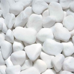 Βότσαλο Λευκό (0-1)cm-(1-2)cm-(2-4)cm-(4-8)cm 20kg Σάκος (Bag) Επεξεργασμένο - Επεξεργασμένα & Φυσικά Βότσαλα-Κροκάλες