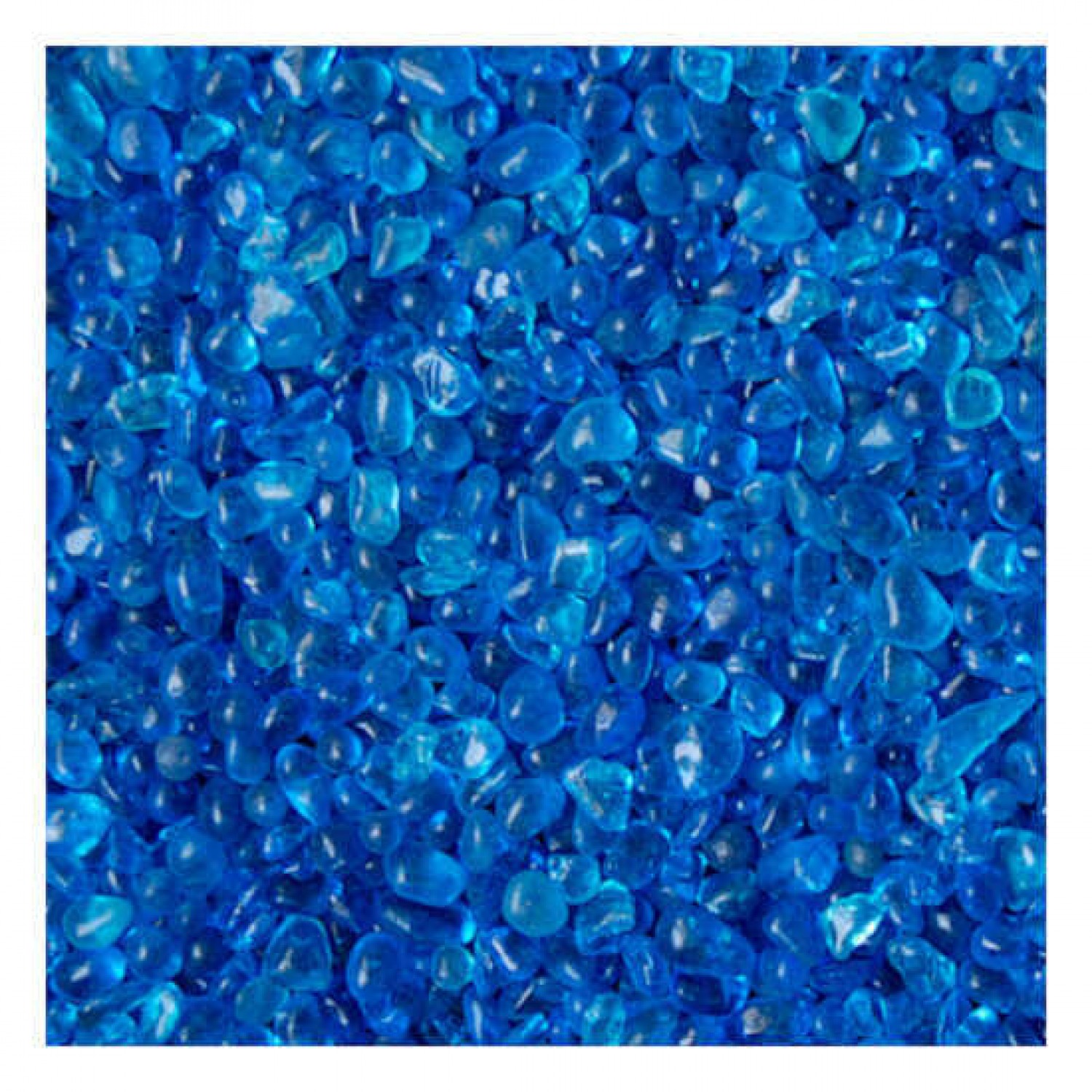 Γυάλινη Μπλε Χάντρα 1kg (3-6mm) - Γυάλινες Χάντρες