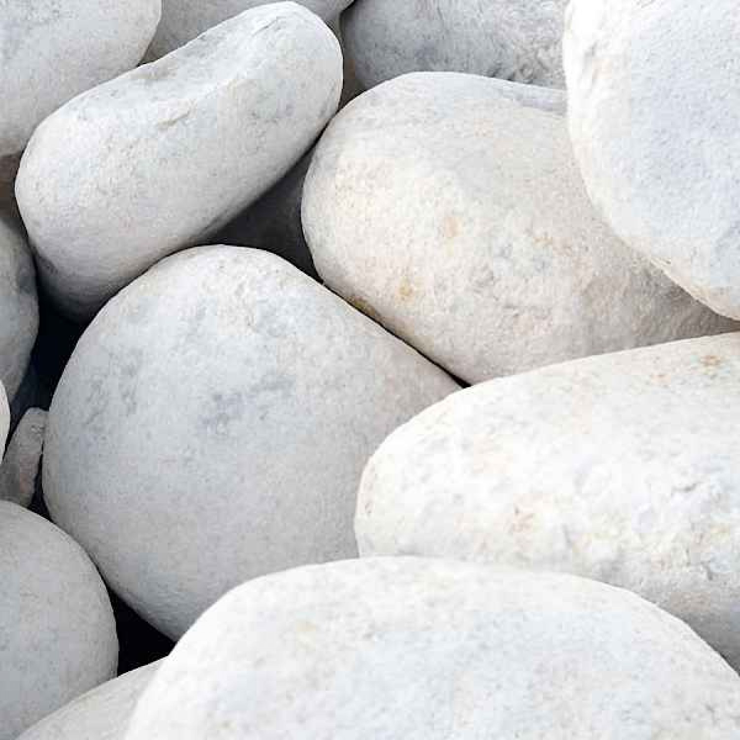 White Cobblestones (13-25cm) 1400kg Big Bag - Processed & Natural Pebbles & True Cobblestones