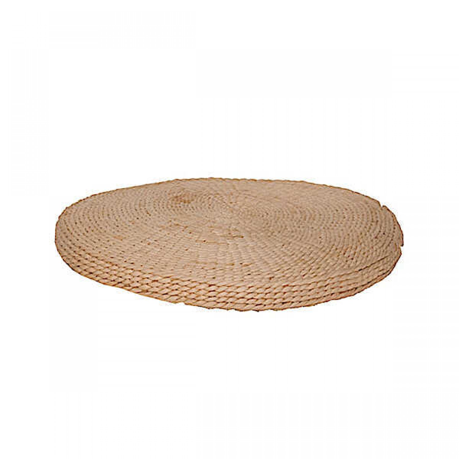 Round Handmade Wicker Floor Pillow Sugar Color Ø66x8cm Round Handmade Wicker Floor Pillow Sugar Color Ø66x8cm