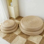 Μαξιλάρα Ψάθινη Δαπέδου Μπεζ Χρώματος Ø70x10cm | Ψάθινα Είδη για τον Κήπο & το Σπίτι Ψάθινες Μαξιλάρες Δαπέδου Καθιστικών Ø70x10cm Χειροποίητες