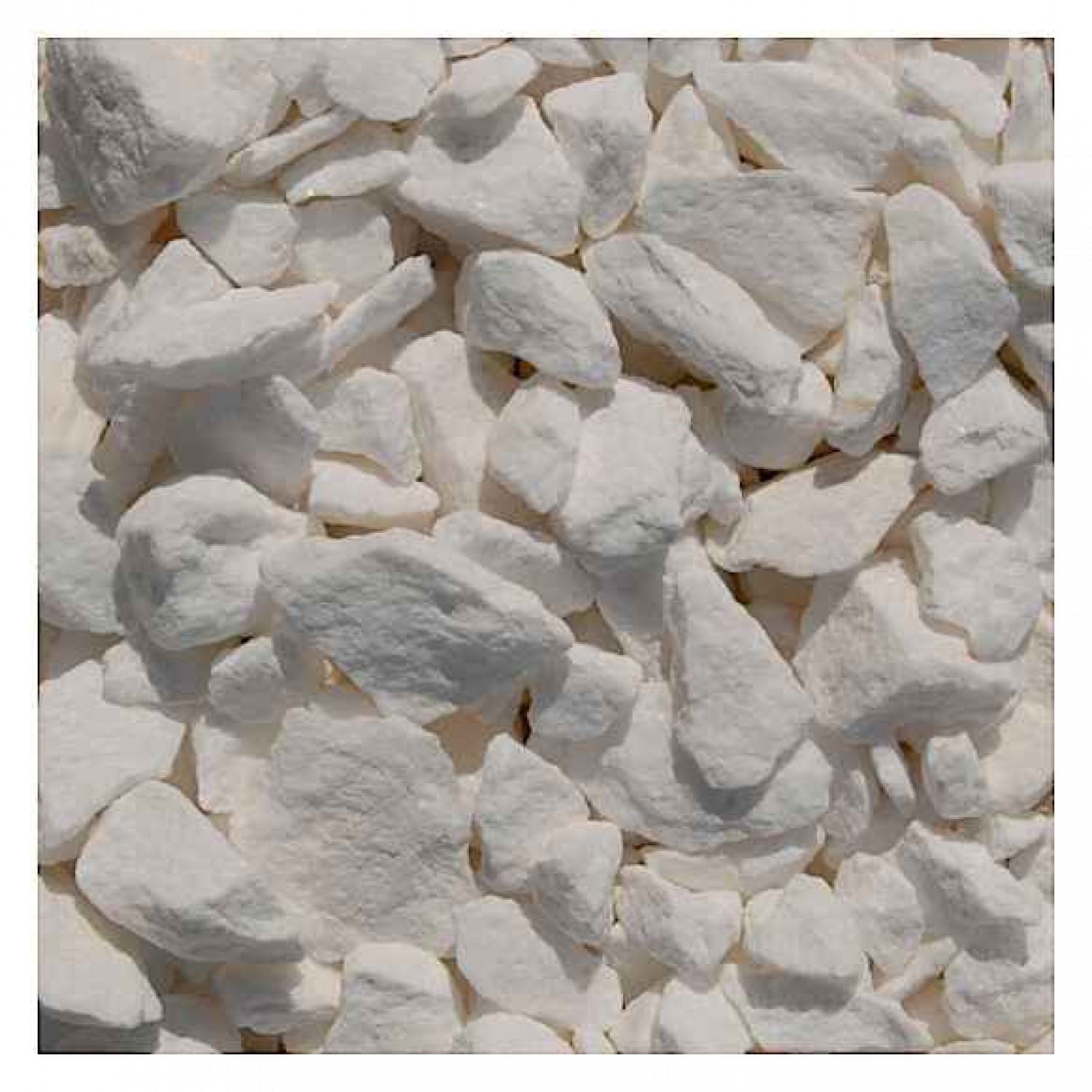 Thasos White Gravel Mineral 1500kg Big Bag - Decorative Gravels for Garden & Landscape