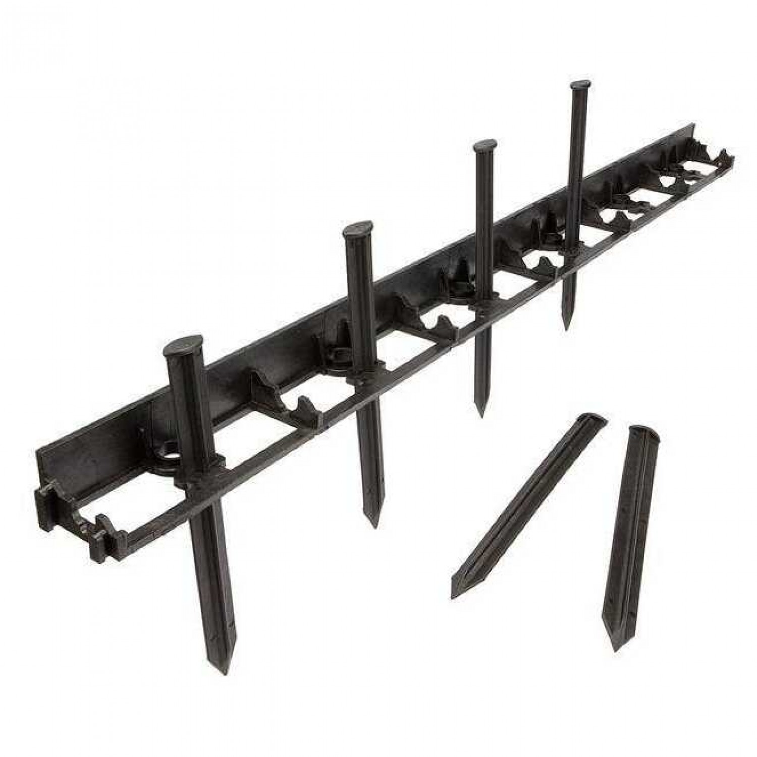 Grass-Garden Edging 78x80x1000mm Black Flexible Plastic - Synthetic Borders for Grass, Flower Beds, Paved Paths