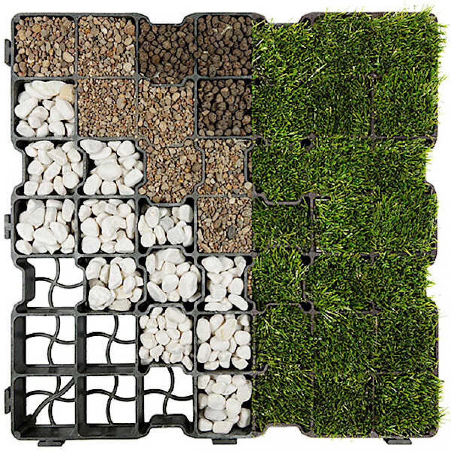 Grass & Gravel Pavers 50x50x3cm-Porous Grids TerraDall® EMG - Stabilizers for Grasses & Gravels