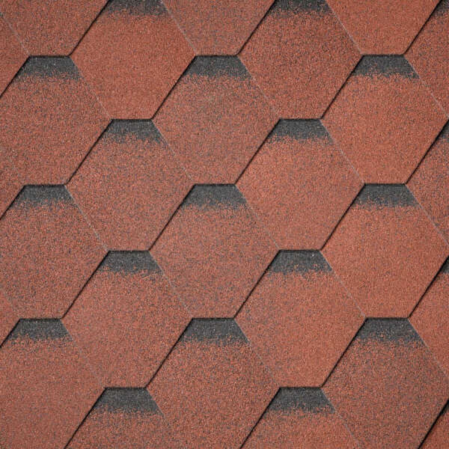 Hexagonal Roofing Shingles Red 3m² IKO