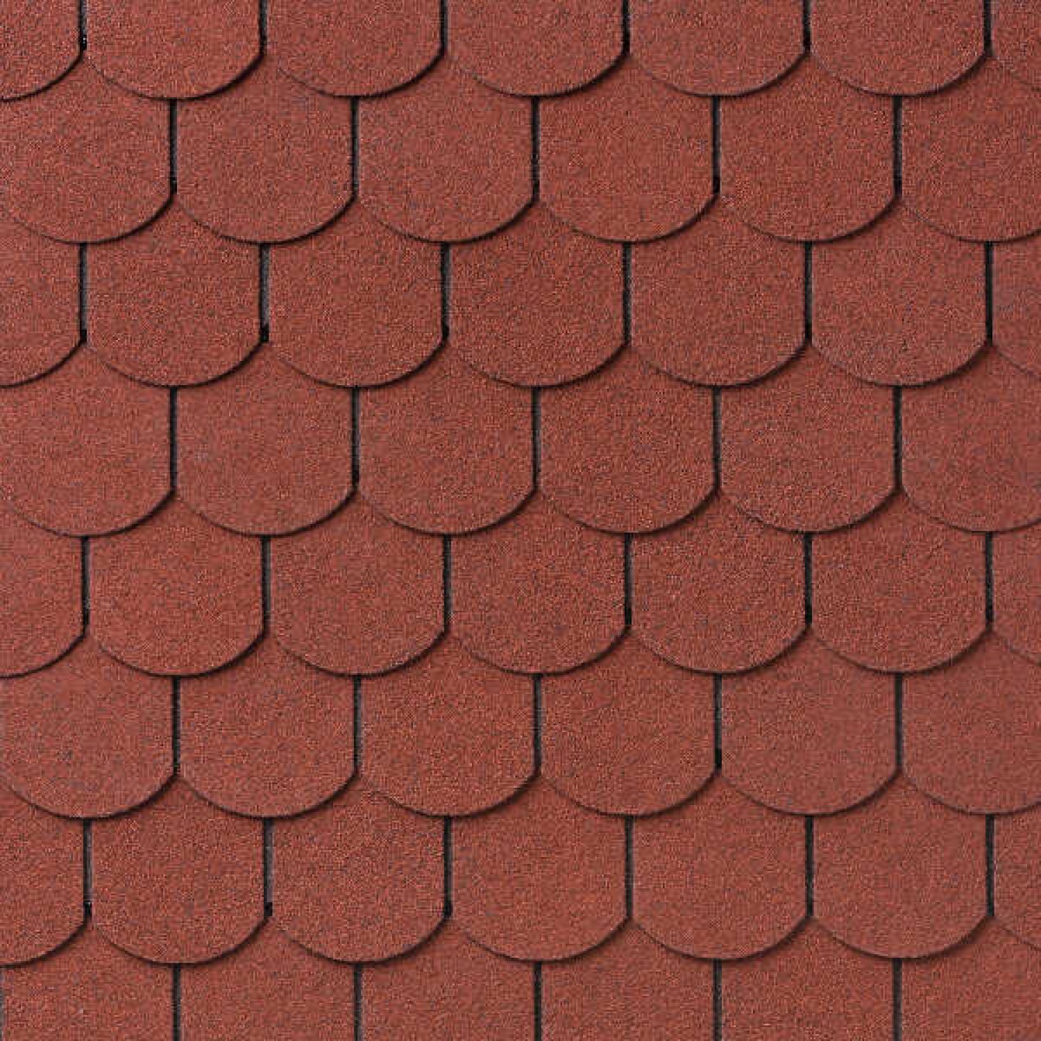 Semicircular Roofing Shingles Red 3m² IKO