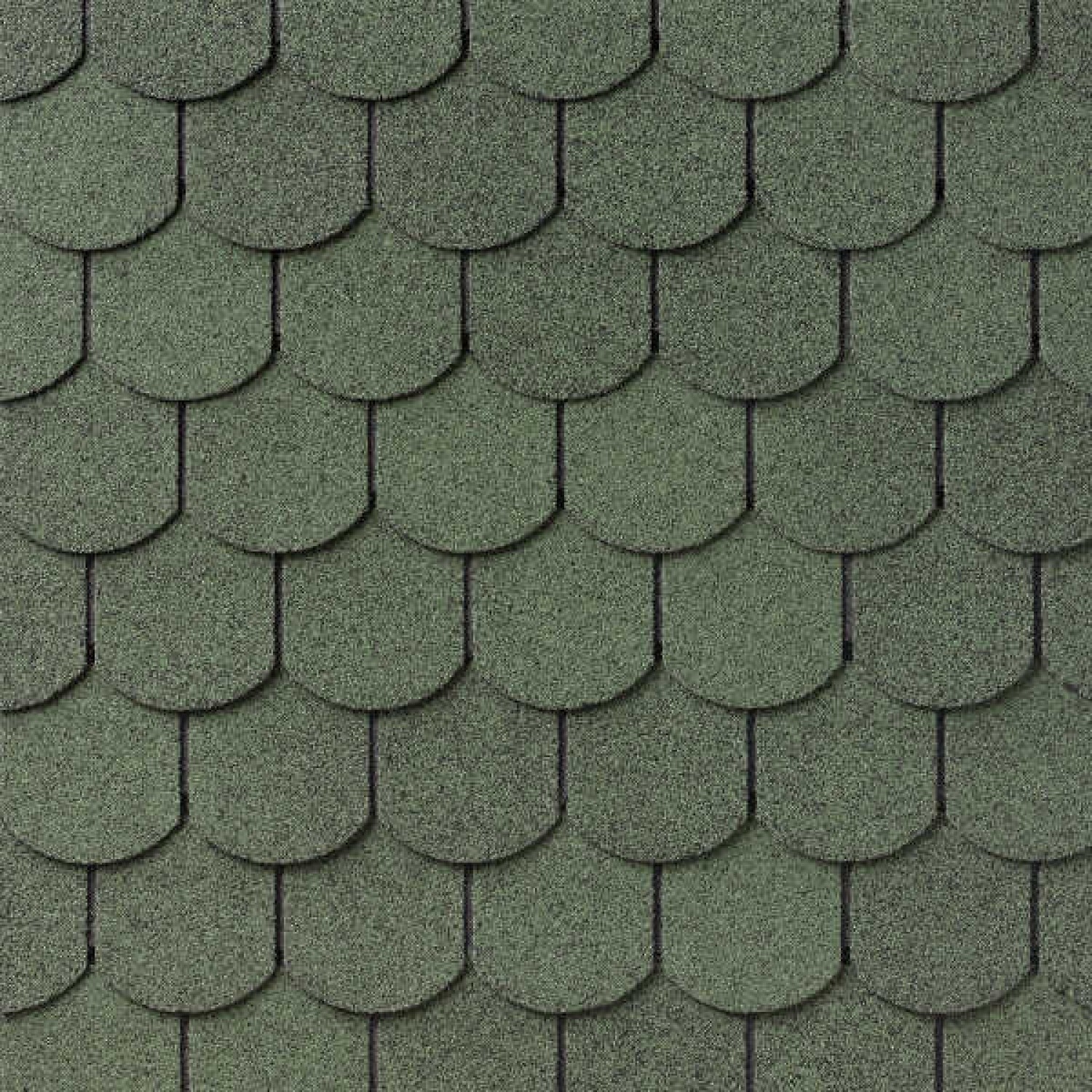 Semicircular Roofing Shingles Green 3m² IKO