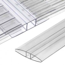 Polycarbonate Sheet Η Transparent Profile 16mm - Profiles for Thermoplastic Polymer Sheets