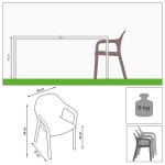 Λευκές Καρέκλες Κήπου 58x57x84cm Στοιβαζόμενες LECHUZA 