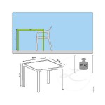 Τετράγωνα Ανθρακί Τραπέζια 90x90x(Υ)75cm Γυάλινης Επιφάνειας