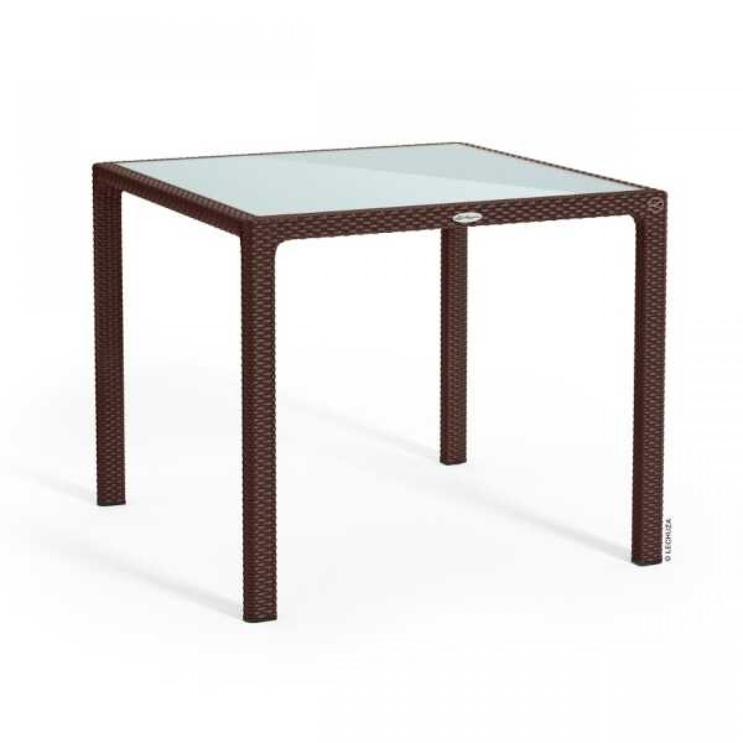 Τετράγωνα Μόκα Τραπέζια 90x90x(Υ)75cm Γυάλινης Επιφάνειας