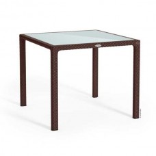 Τετράγωνα Μόκα Τραπέζια 90x90x(Υ)75cm Γυάλινης Επιφάνειας