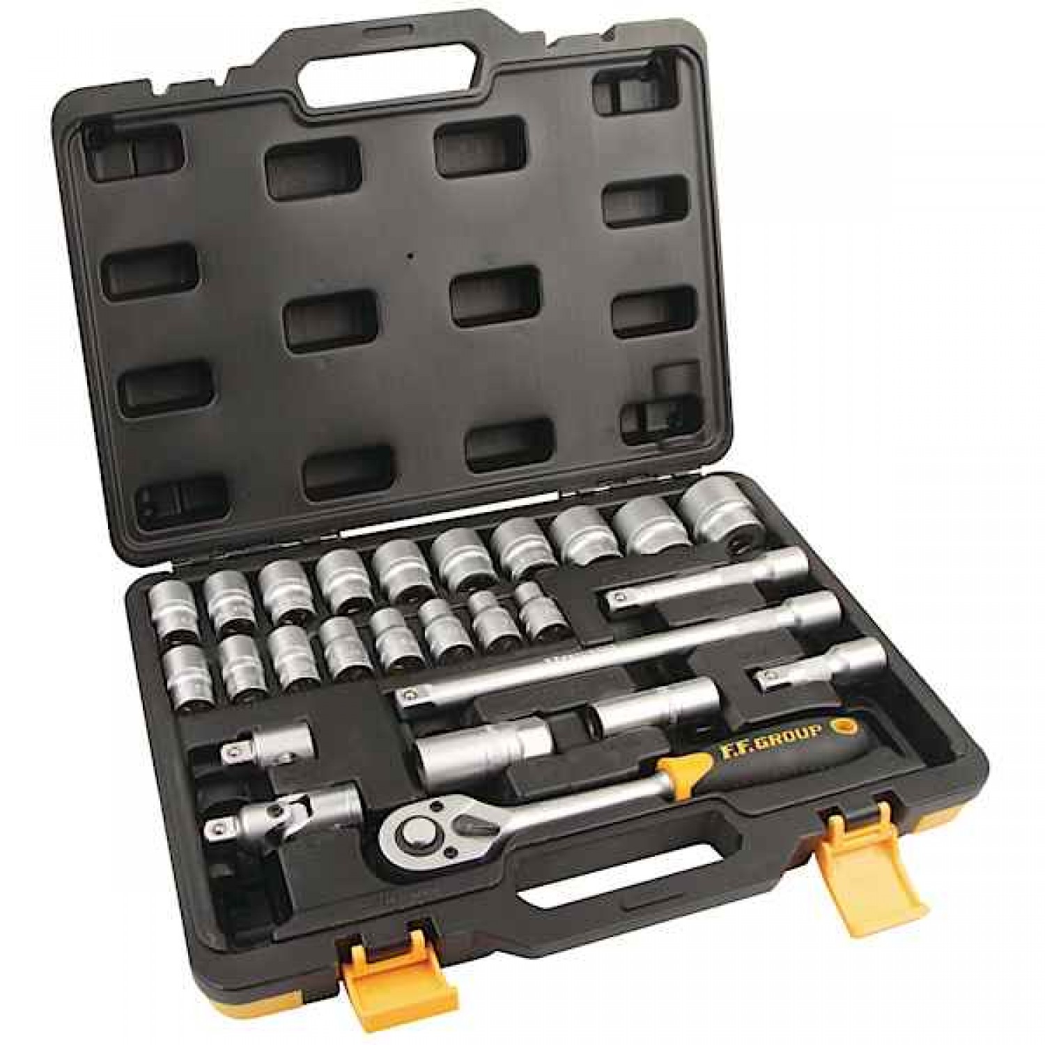 Ratchet With 1/2" Socket Set of 26 pcs FFGroup 39856 Ratchet With 1/2" Socket Set of 26 pcs by F.F. Group 39856 - Ratchets & Sockets