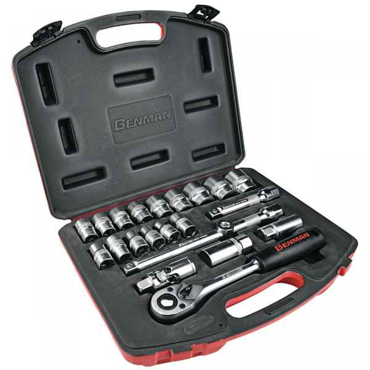 Ratchet With 1/2" Socket Set of 22 pcs by Benman 70238 Ratchet With 1/2" Socket Set of 22 pcs by Benman 70238 - Ratchets & Sockets