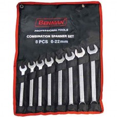 Ring and Open End Spanner Set of 8 pcs Benman 70142 - Spanners Sets