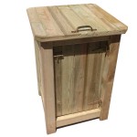 Wooden Trash Bin 80(H)x50x50cm Wooden Trash Bin 80(H)x50x50cm