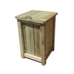 Wooden Trash Bin 80(H)x50x50cm Wooden Trash Bin 80(H)x50x50cm