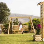 Κούνια Κήπου Ξύλινη 3 Θέσεων 3,00x1,85x1,90m