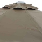 Umbrella D250cm Replacement Polyester Canopy Cloth Mocha - Umbrellas Clothes