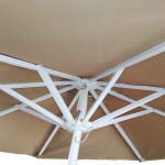 Umbrella D250cm Replacement Polyester Canopy Cloth Mocha - Umbrellas Clothes