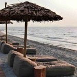 Beach Umbrella MEXICO with Makuti Roller D250cm-Ø8x300cm Pole - Beach & Garden Umbrellas