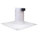 Galvanized Base Flange 25x25cm/Ø90mm Without Bracing Galvanized Base Flange 25x25cm/Ø90mm Without Bracing