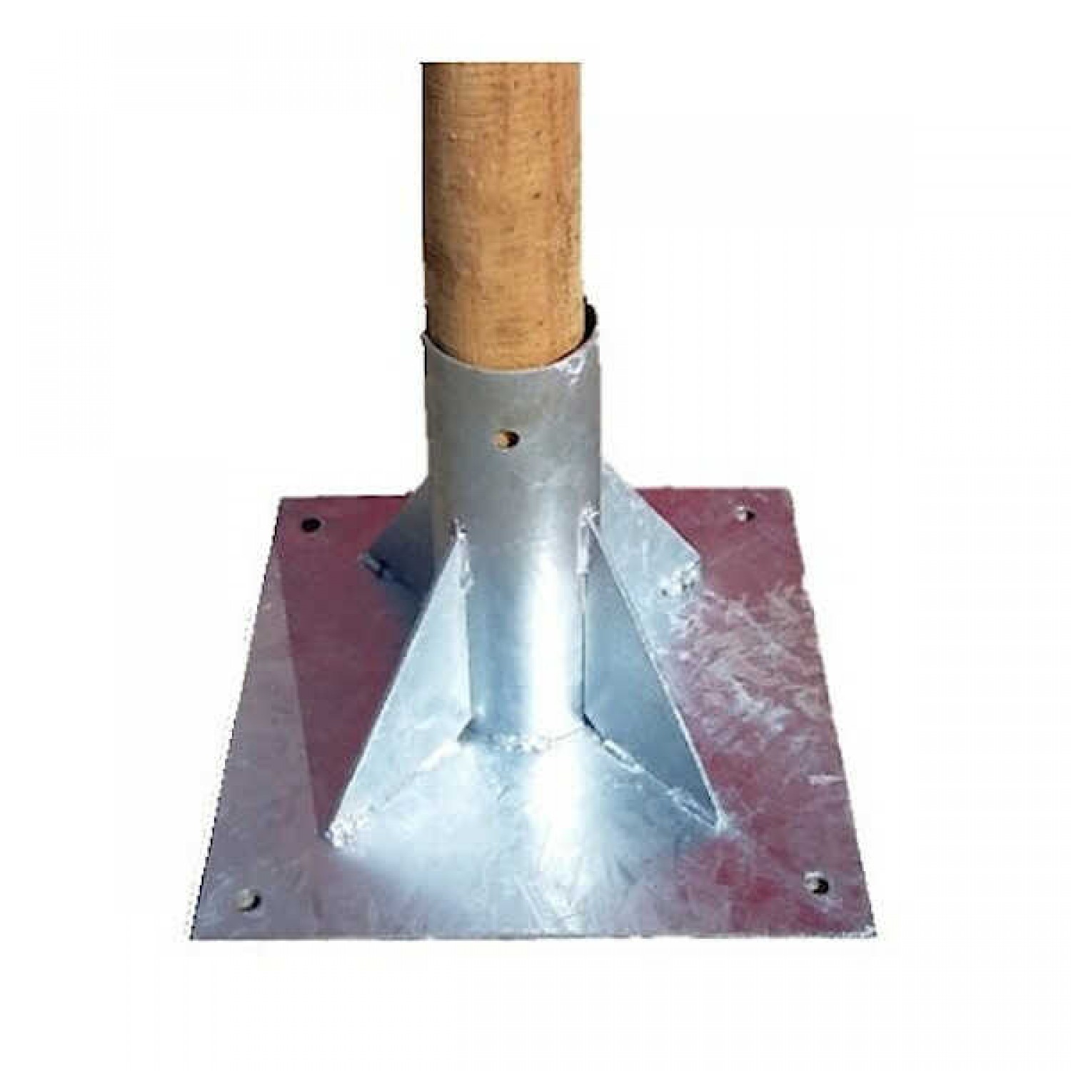 Heavy Duty Galvanized Base for Pole Ø10cm, Ø100x300mm