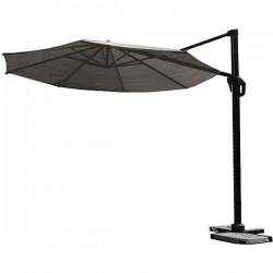 Ομπρέλα Κήπου Nesling (PLATINUM) Φ3,5m Γκρι-Περιστρεφόμενη Coolfit® - Περιστρεφόμενες Ομπρέλες Κήπων & Βεράντας