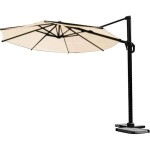 Nesling (PLATINUM) Free-Arm Parasol D3.5m Ecru-Rotatable Coolfit® - Sun Protection-Overhanging Parasols