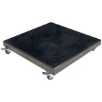 Free-Arm Parasol Base Modena 120kg Black with Wheels-PLATINUM - Overhanging Parasol Wheeled Bases