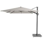 PLATINUM Challenger T2 Premium Free-Arm Parasol 3.5x2.6m Grey Color-Rotatable - Sun Protection-Overhanging Parasols
