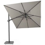 PLATINUM Challenger T2 Premium Free-Arm Parasol 3.5x2.6m Grey Color-Rotatable - Sun Protection-Overhanging Parasols