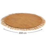 Natural Coir Mat Umbrella Canopy Cover Premium Ø200 cm - Sails Made by 100% Natural Coconut Fibers