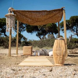 Coconut Fiber Shade Sail M2 Economy 2x2m Square - Sails Made by 100% Natural Coconut Fibers