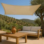 Παραλληλόγραμμο Πανί Σκίασης Premium 280gsm 3x5m-Εκρού - Αναπνέοντα Παραλληλόγραμμα Πανιά για Σκιά