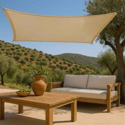 Παραλληλόγραμμο Πανί Σκίασης Premium 280gsm 3x4m-Εκρού - Αναπνέοντα Παραλληλόγραμμα Πανιά για Σκιά