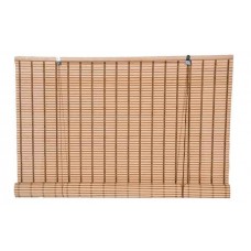 Natural Bamboo Bicolor Blinds with Roll Up 100x(H)200cm