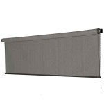 Outdoor Roller Blind 240x248cm Gray Polyester Outdoor Roller Blind 240x248cm Gray 280g/m² Polyester - Blinds for Outdoor Use