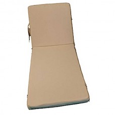 Sun Lounger Cushion Waterproof Beige 183x62.5x6cm