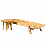 Ξαπλώστρα Ξύλινη Στοιβαζόμενη 200x61x(Y)33/100cm Τάβλα 18mm Χρώμα Μελί - Επαγγελματική Βαρέως Τύπου Ξαπλώστρα Ξύλινη Στοιβαζόμενη 200x61x(Y)33/100cm Βαρέως Τύπου