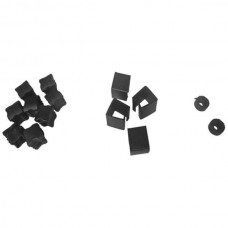 14pcs Set Black Replacement Plastic Parts for Aluminum Sun Lounger - Spares-Replacements
