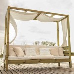 Bench With Canopy 70x200x(H)180cm-Pine Bench With Canopy 70x200x(H)180cm-Pine - Outdoor Beach Beds & Benches