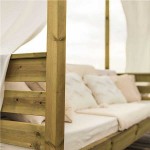 Bench With Canopy 70x200x(H)180cm-Pine Bench With Canopy 70x200x(H)180cm-Pine - Outdoor Beach Beds & Benches