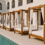 Double Beach Canopy Bed from Original Swedish Pine 2x2x2m - Outdoor Beach Beds