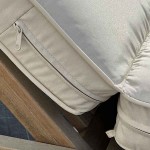 Beach-Pool Sun Lounger Cushion with Headrest 10(H)x200x65cm - Sun Lounger Cushions