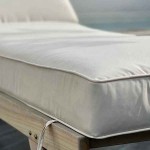 Beach-Pool Sun Lounger Cushion with Headrest 15(H)x200x65cm - Sun Lounger Cushions