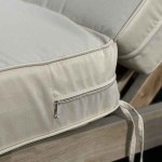 Beach-Pool Sun Lounger Cushion with Headrest 15(H)x200x65cm - Sun Lounger Cushions